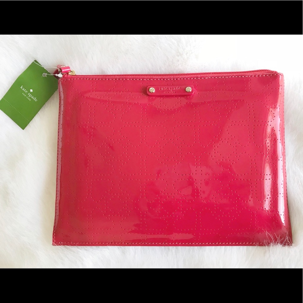 Sold Brand new katespade large pouch in red